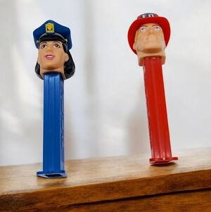 Police and Firefighter PEZ Dispensers